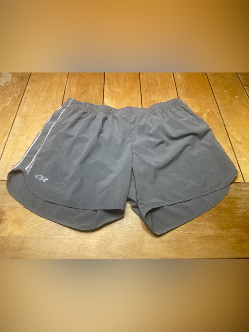 Outdoor Research Turbine Gray Running Shorts Size Large with 5 Inseam Mesh Lined